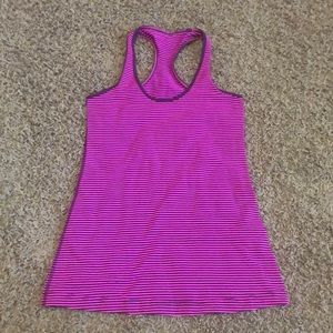 Lululemon cool racerback size 6 pink plum striped